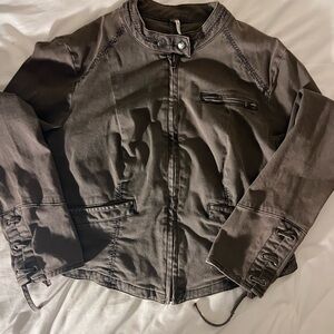 Free People Brown Utility Jacket
